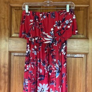 Strapless maxi dress